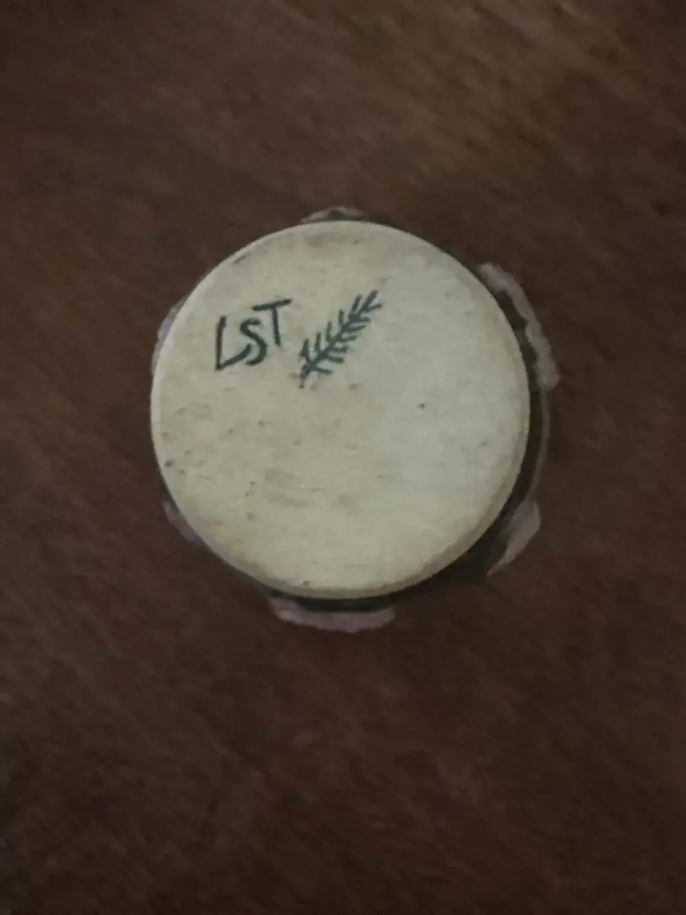LST Ceramic Hand-Painted Floral Relief Small Vase